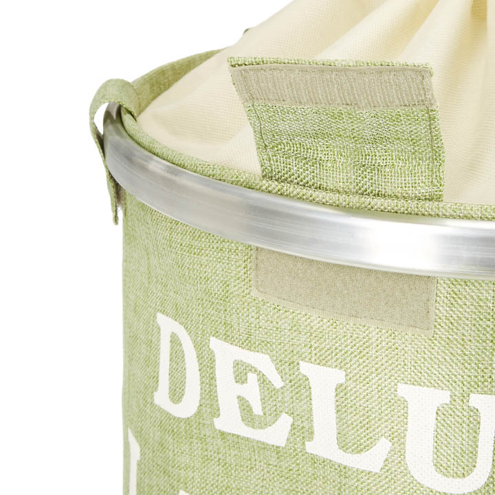 LOMOS® inherently stable laundry basket in green with 70Ltr. capacity